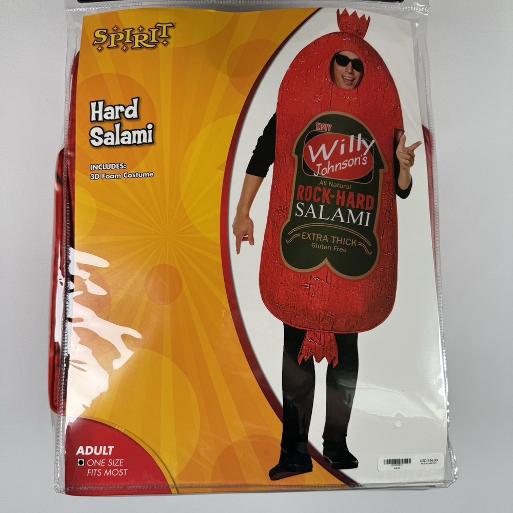 [01672641] Spirit Halloween Adult Hard Salami Costume - ONE SIZE FITS MOST